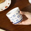 Axyaa Cartoon Cat Ceramic Tea Cup | 180ml Cute Healthy Drinkware Mug