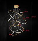 Axyaa Modern LED Pendant Chandeliers for Staircase and Living Room Lighting