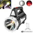 Axya Rechargeable LED Flashlight with Red Light Camping Work Light, Waterproof Searchlight