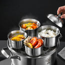 Axyaa Stainless Steel Steaming Bowl with Lid for Infants and Food Supplements