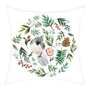Axyaa Cartoon Animals Garland Pattern Pillow Cover for Home Sofa Decor 45X45cm
