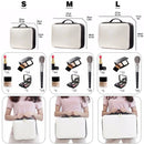 Axyaa Three-layer Waterproof Oxford Cosmetic Case for Makeup and Manicure Organization