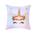 Axyaa Purple Unicorn Rainbow Sunrise Pillowcase for Home Decor