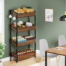 Axyaa 4-Tier Wood Utility Storage Shelves: Kitchen, Office, Store Organization
