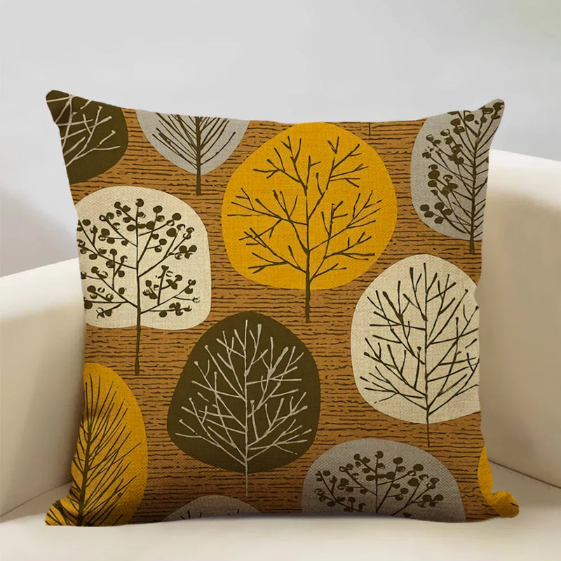 Nordic Style Cotton Tree Of Love Throw Pillow Cover 45x45CM Square Axyaa Brand