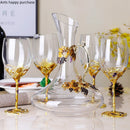 Axya Enamel Crystal Wine Glass Set: Elegant Drinkware Collection for Wine Enthusiasts