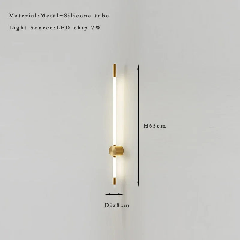 Axyaa Vertical Slim Indoor Wall Sconce Light Fixture