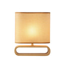 Axyaa Nordic Wood Table Lamp with Cloth Lampshade