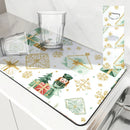 Axyaa Christmas Nutcracker Drying Mat for Kitchen and Bathroom