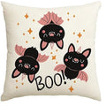 Axyaa Cute Ghost Halloween Pink Throw Pillow Cover 40X40cm