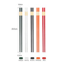 Axyaa Non-Slip Chopsticks Set - 5 Pairs, Chinese Style, Eco-friendly