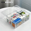 Axyaa Family Medicine Organizer Box Acrylic First Aid Storage Large Capacity Home Organizer