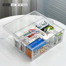 Axyaa Family Medicine Organizer Box Acrylic First Aid Storage Large Capacity Home Organizer