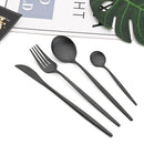 Axyaa 6-Piece Matte Dinner Knife Set Stainless Steel Cutlery Gold Silverware