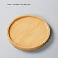 Axyaa Bamboo Coaster Set for Home Decor and Kitchen, Multi-use Wood Tray Plate