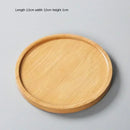 Axyaa Bamboo Coaster Set for Home Decor and Kitchen, Multi-use Wood Tray Plate