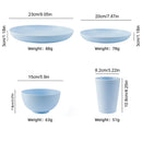 Axyaa Eco-Friendly Wheat Straw Dinner Plates Set - 4pcs Full Tableware & Dinnerware