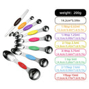 Axyaa Magnetic Stainless Steel Measuring Spoons Set of 8 Dual Sided Stackable Spoons