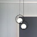 Axyaa Glass Ball Pendant Lamp: Modern Dining Room Hanging Light in Gold