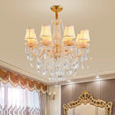 Axyaa Champagne Princess Crystal Chandelier for Elegant European Vibes