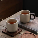 Axyaa Camellia Flower Coffee Cup and Saucers: Delicate Stoneware Latte Mug for Afternoon Tea
