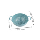 Axyaa Plastic Food Colander 6 Inch - Heavy Duty Vegetable Strainer with Double Handles