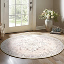 Axyaa Bohemian Vintage Round Carpet: Stylish Living Room & Bedroom Rug