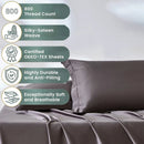 Axyaa Organic Egyptian Cotton 800 TC Pillow Cases - Standard Queen King Sizes