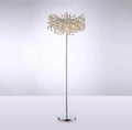 Axyaa Nordic Luxury Crystal LED Floor Lamp for Living Room, Bedroom & Sofa
