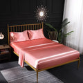Axyaa Silky Satin Fitted Sheet Set - Soft & Smooth Solid Color Queen/King/Twin Size