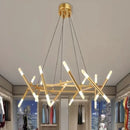 Axyaa Iron Chandelier for Living Room Dining Bedroom Loft Pendant Lighting Lusters