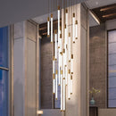 Axyaa Luxury Rotating LED Chandelier for High Ceiling Staircase