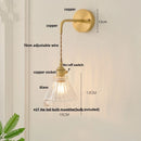 Axyaa Clear Glass LED Wall Light Fixture | Modern Nordic Wire Adjustable Wall Lamps
