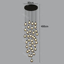Axyaa Crystal Chandelier Stair Pendant Living Room Lighting
