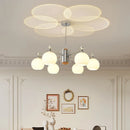 Axyaa Cream Nordic Retro Chandelier for Living Room, Bedroom, Dining Room