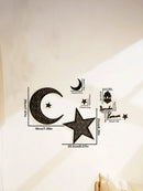Wooden Ramadan Eid Hanging Ornaments Set, Axyaa Ramadan Decor with Lantern, Moon, Stars