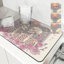 Axyaa Halloween Watercolor Draining Mat - Antiskid & Absorbent