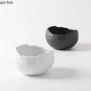 Axyaa Matte Ceramic Dessert Bowl Set for Molecular Cuisine Restaurant Tableware