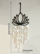 Axyaa Lotus Moon Hand-woven Wall Hanging with Acrylic Sequins