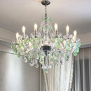 Axyaa French Crystal Chandelier: Luxurious Retro Style Living Room Dining Light