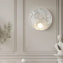 Axyaa High-End Retro White Bedside Wall Lamp with Milk White Glass Lampshade