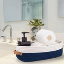 Axyaa Cotton Rope Storage Basket with Handle - Large Capacity Desktop Organizer