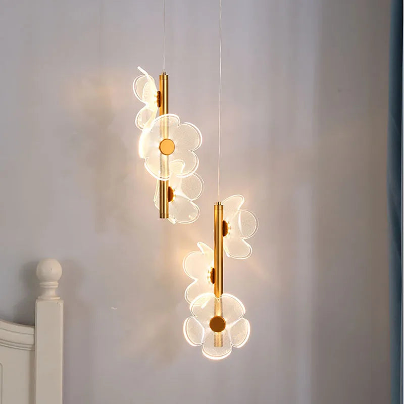 Axya Flower Design Nordic LED Pendant Chandelier for Children's Room