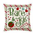 Christmas Decor Pillow Cover 18x18 in Linen Throw - Axyaa Home Decor