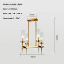 Axyaa Gold Metal Glass Pendant Light with LED, Chain Hanging Lamp for Modern Living Room
