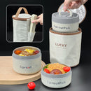 Axyaa Stainless Steel Insulated Round Lunch Box with Keep Warm Food Jar