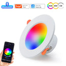 Axyaa 10W Smart Bluetooth Downlight RGBCW Dimmable LED Ceiling Light, App Control