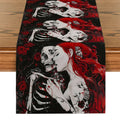 Axyaa Halloween Skull Table Runner: Kitchen Holiday Party Decor & Dining Table Cloth