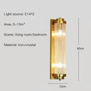 Axyaa Nordic Luxury Crystal LED Wall Lamp for Elegant Living Spaces