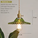 Axyaa Glass Pendant Light E27 Base Adjustable Ceiling Lamp for Living Room